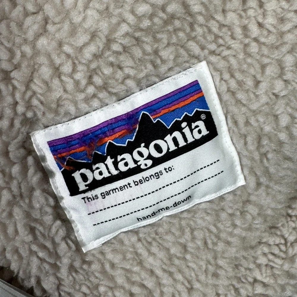 Patagonia Coat Girls S 7-8 Green Insulated Isthmus Parka Hooded Winter*